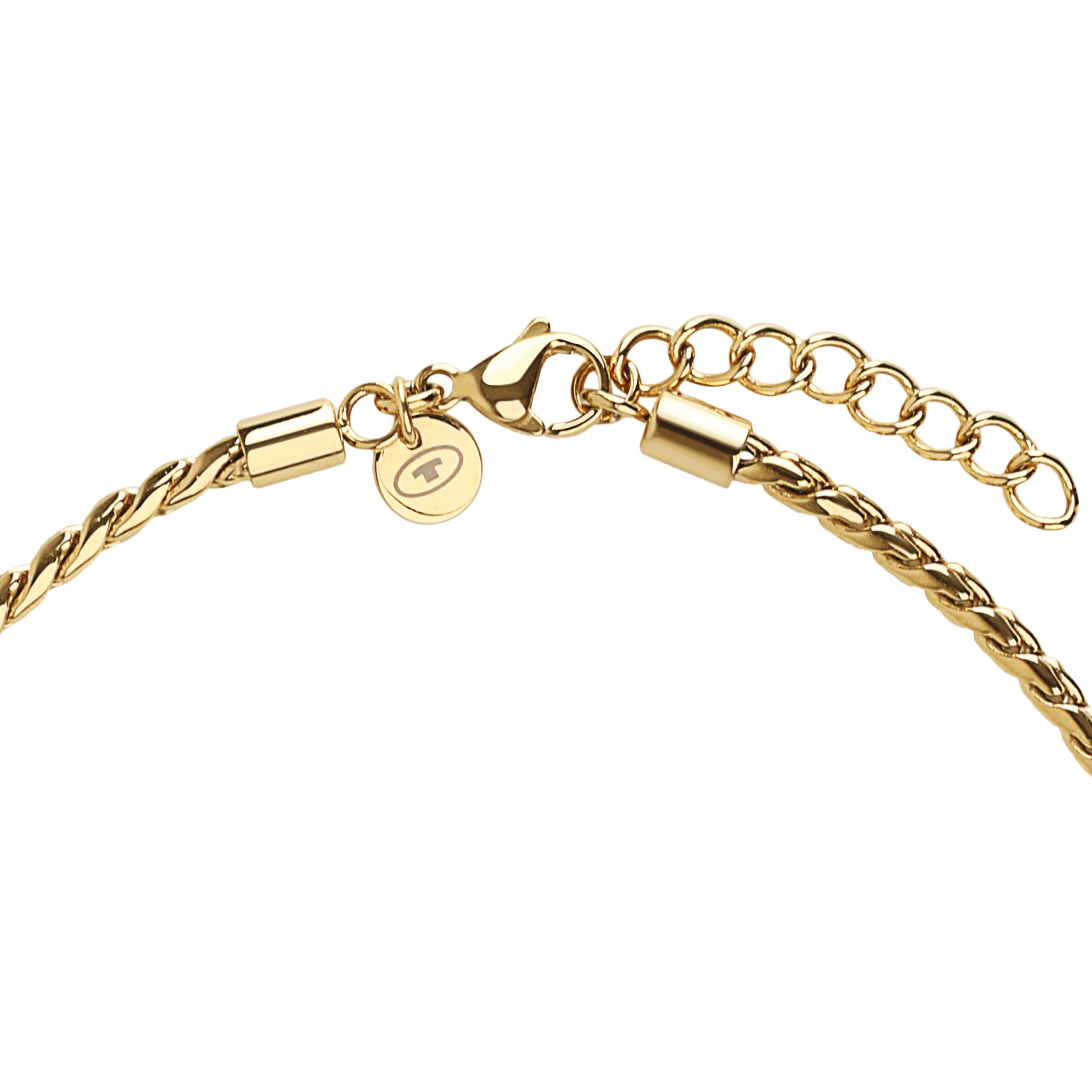 Tom Tailor Damen Halskette 2101385 Edelstahl goldplattiert Fantasiegliederung