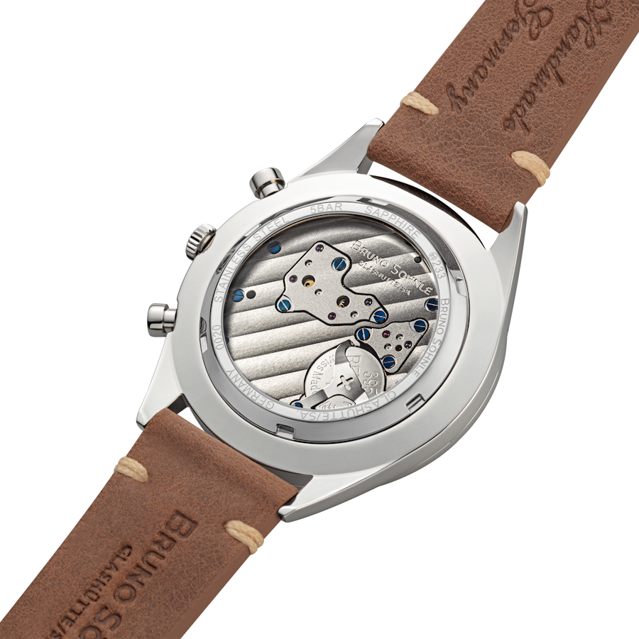 Bruno Söhnle Herren Chronograph Merano 17-13233-441 Lederband mahagonibraun