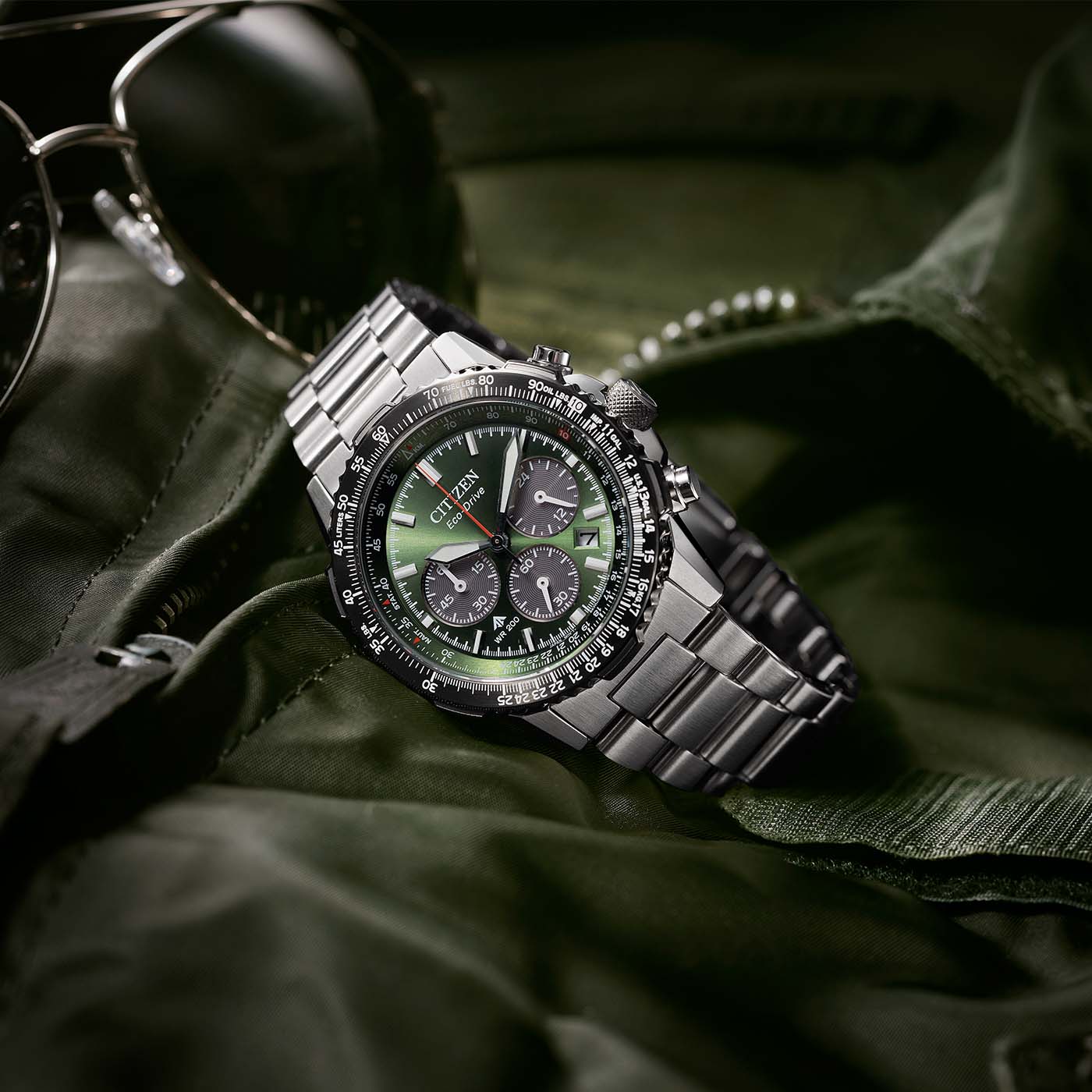 Citizen Herren Armbanduhr Promaster Sky CA4664-60W Solar Eco Drive Chronograph