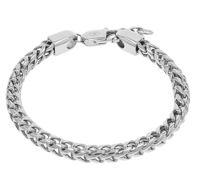 Tom Tailor Herren Armband 2100688 Edelstahl mit eleganter Fuchsschwanzgliederung 