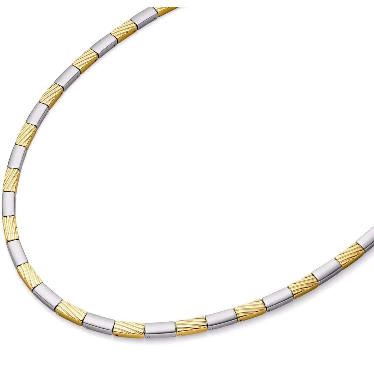Boccia Damen Collier 08081-02 Reintitan bicolor mit Goldplattierung
