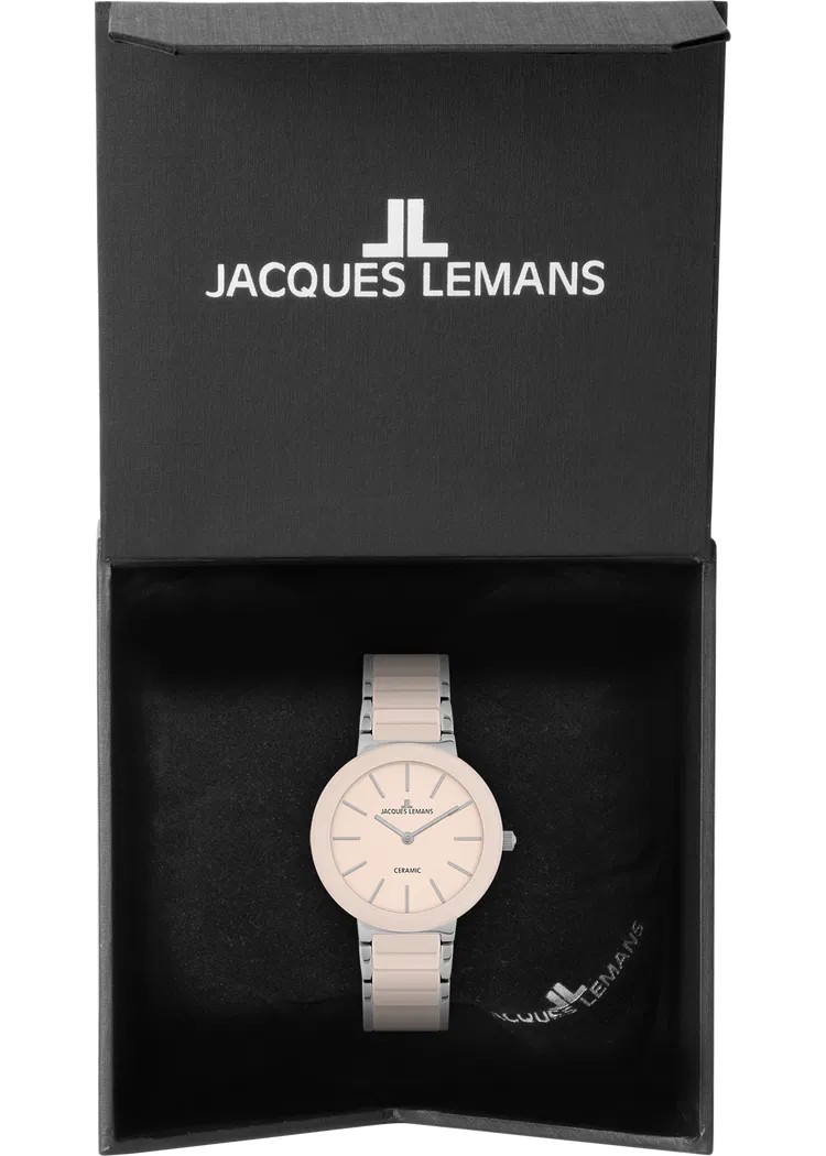 Jacques Lemans Damen Armbanduhr Monaco 42-7X Edelstahl Keramik rosé