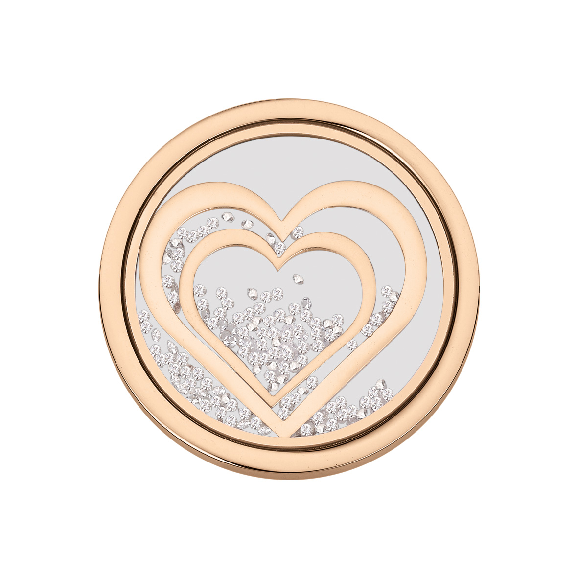 CEM Coins CS285/CS286 Anhänger Herz rose IP Zirkonia