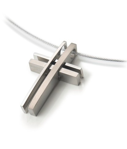 Boccia Anhänger Kreuz 0733-02 Titan