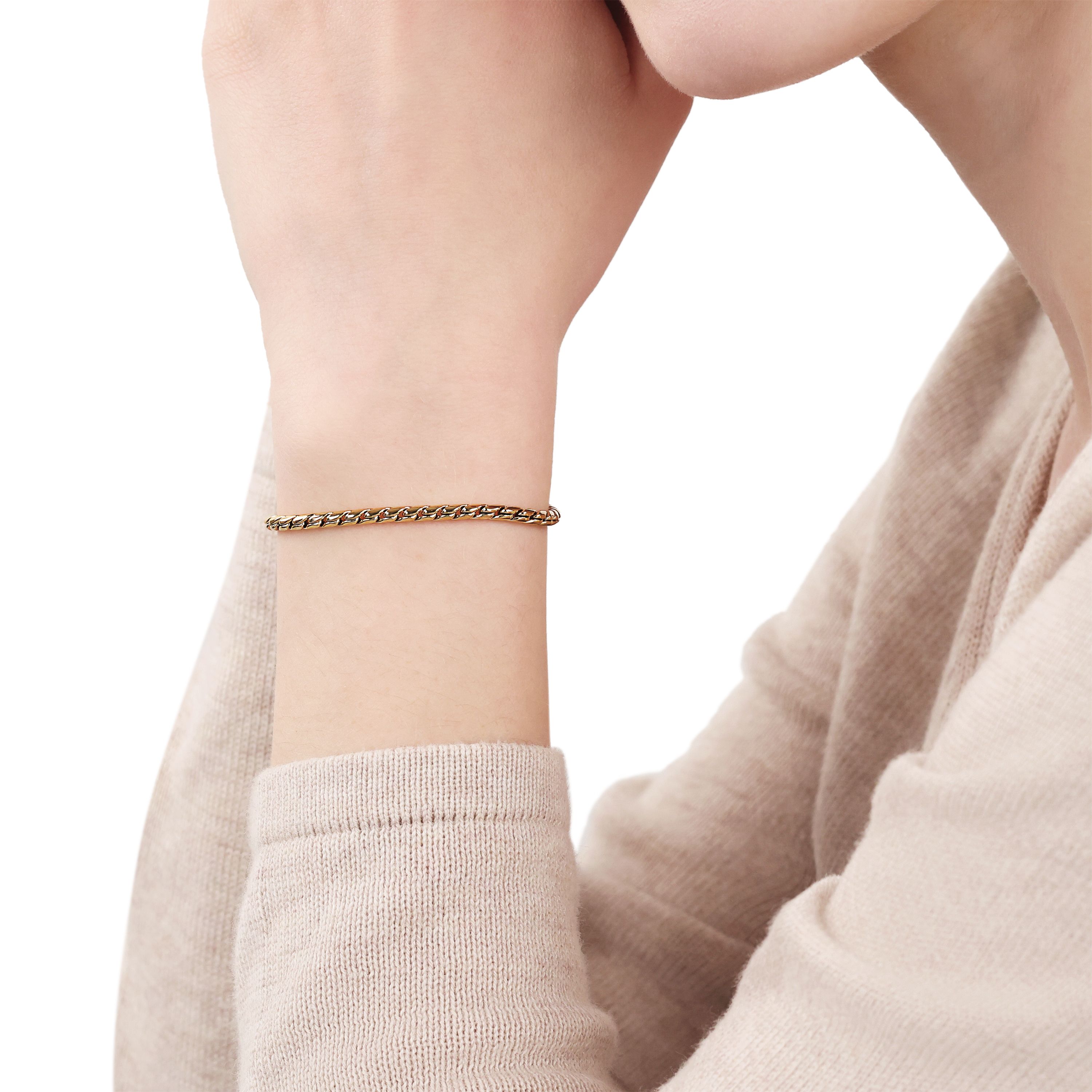 Tom Tailor Damen Armband 2101386 Edelstahl goldplattiert Fantasiegliederung