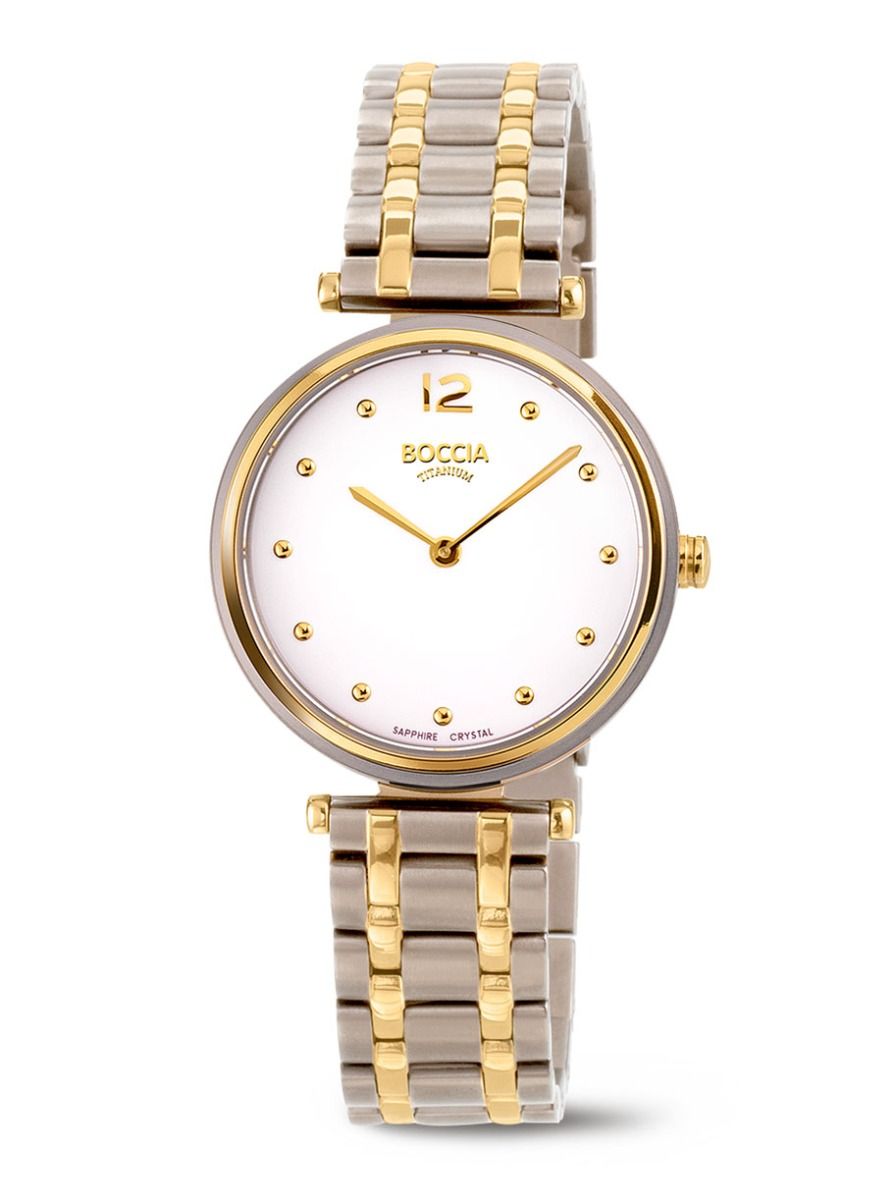 Boccia Damen Armbanduhr 3349-03 Dress Titan bicolor