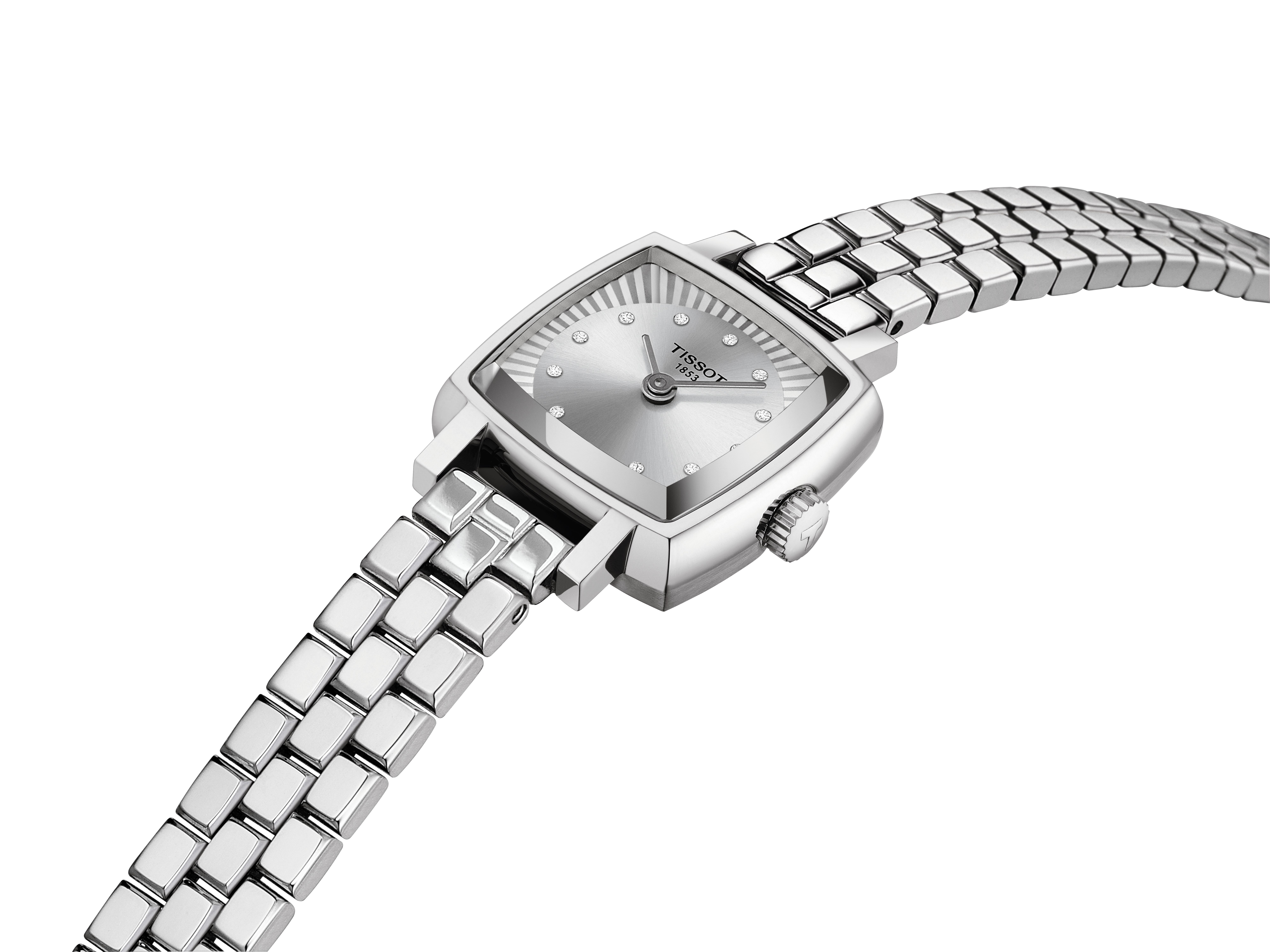 Tissot Damen Armbanduhr T058.109.11.036.01 Lovely Square 20x20mm Edelstahl und Diamantbesatz