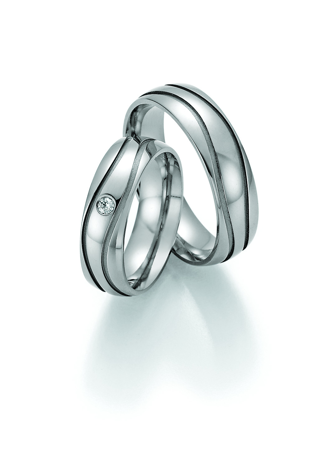 Eheringe Trauringe White Style Titan Evolution Brilliant 77-20130 / 77-20140