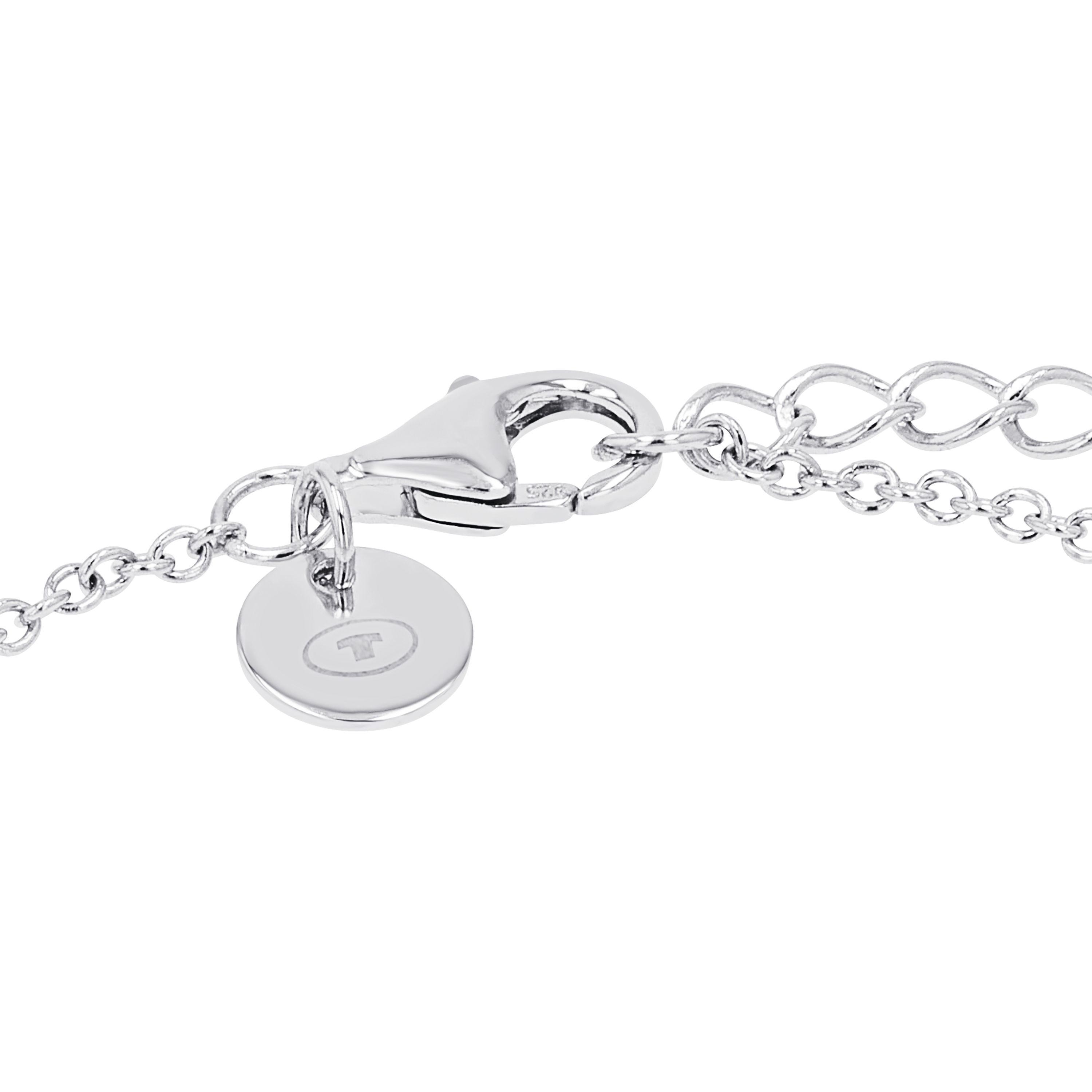 Tom Tailor Mädchen Armband 2101372 Herz Silber 925 synth. Zirkonia blau