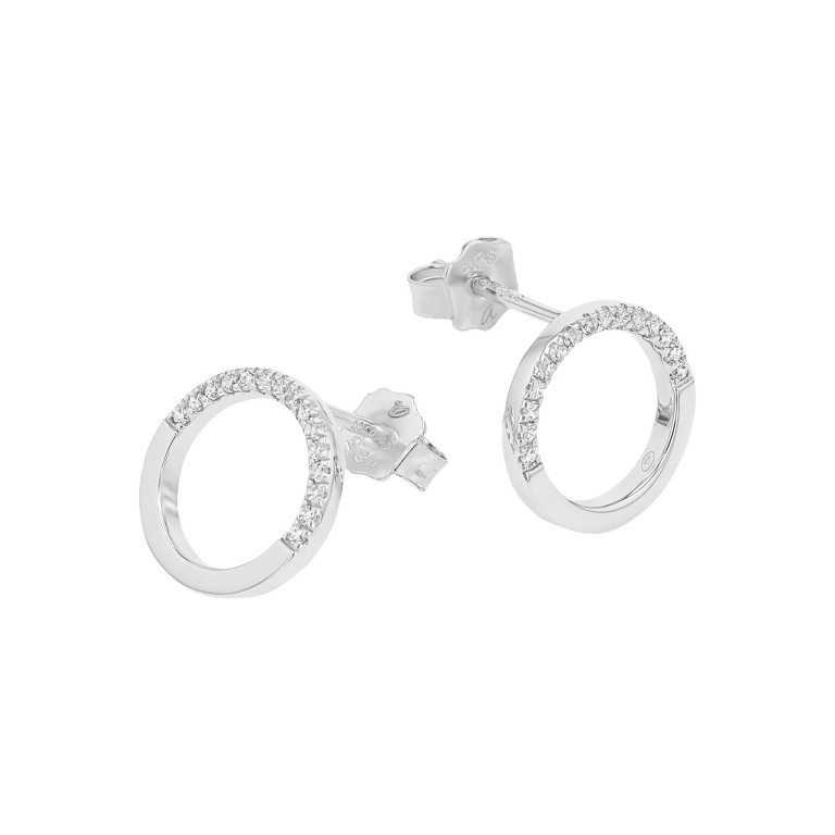 Tom Tailor Damen Ohrstecker Kreis 2100559 Silber 925 synth. Zirkonia