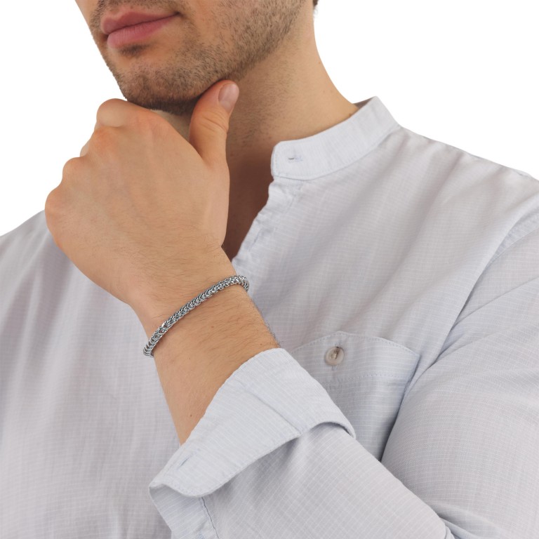 Tom Tailor Herren Armband 2100688 Edelstahl mit eleganter Fuchsschwanzgliederung 