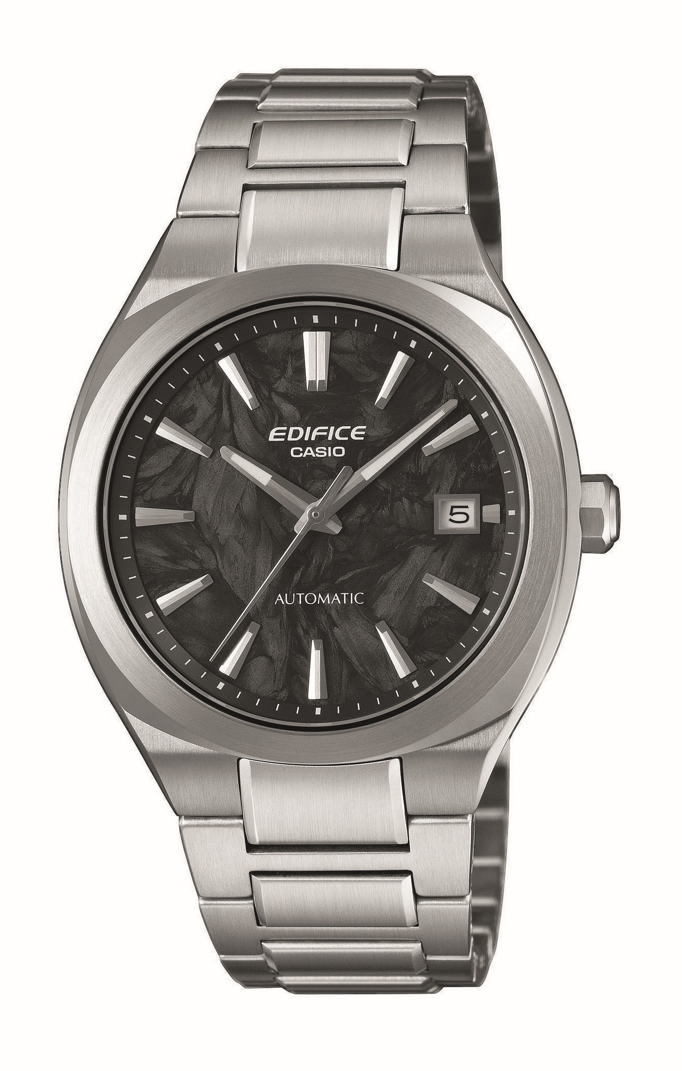 Casio  Herren Armbanduhr Edifice EFK-200CD-1AER Automatik Edelstahl mit Karbon-Zifferblatt