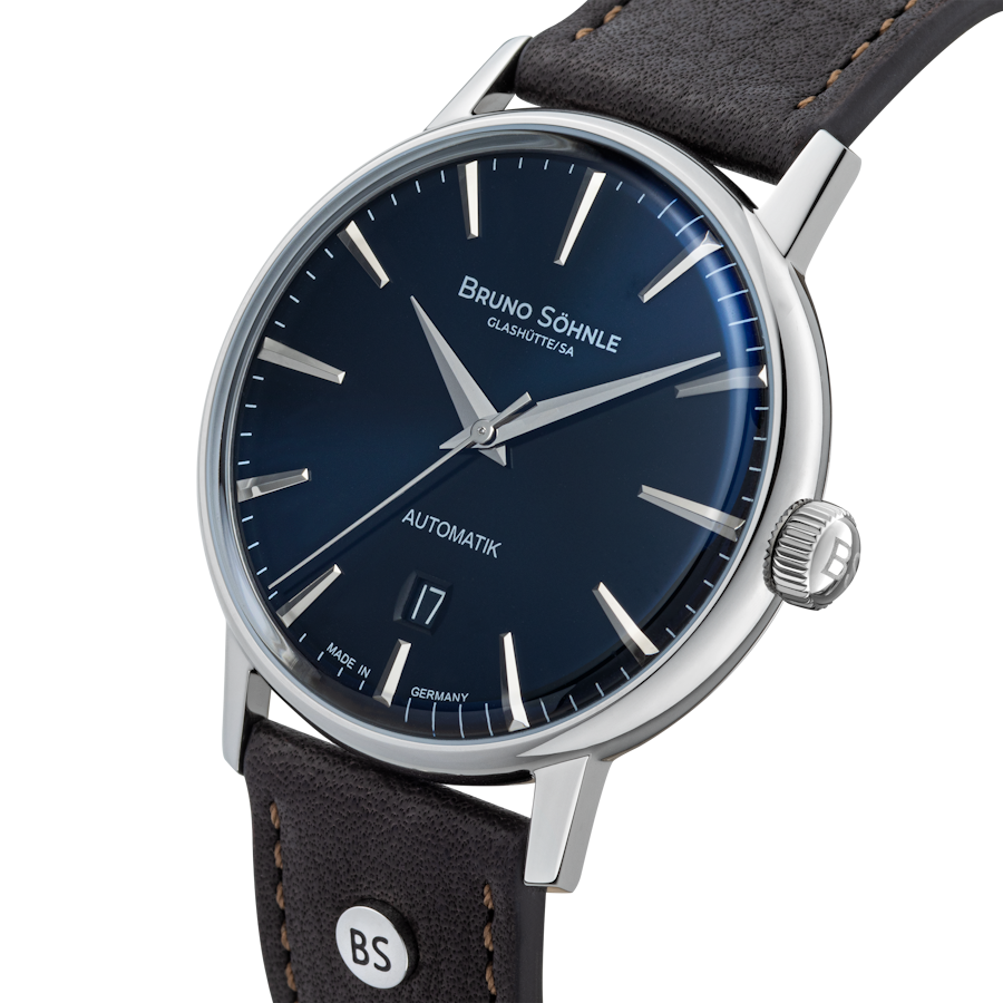 Bruno Söhnle Herren Armbanduhr 17-12236-311 Bergamo Automatik Lederband braun