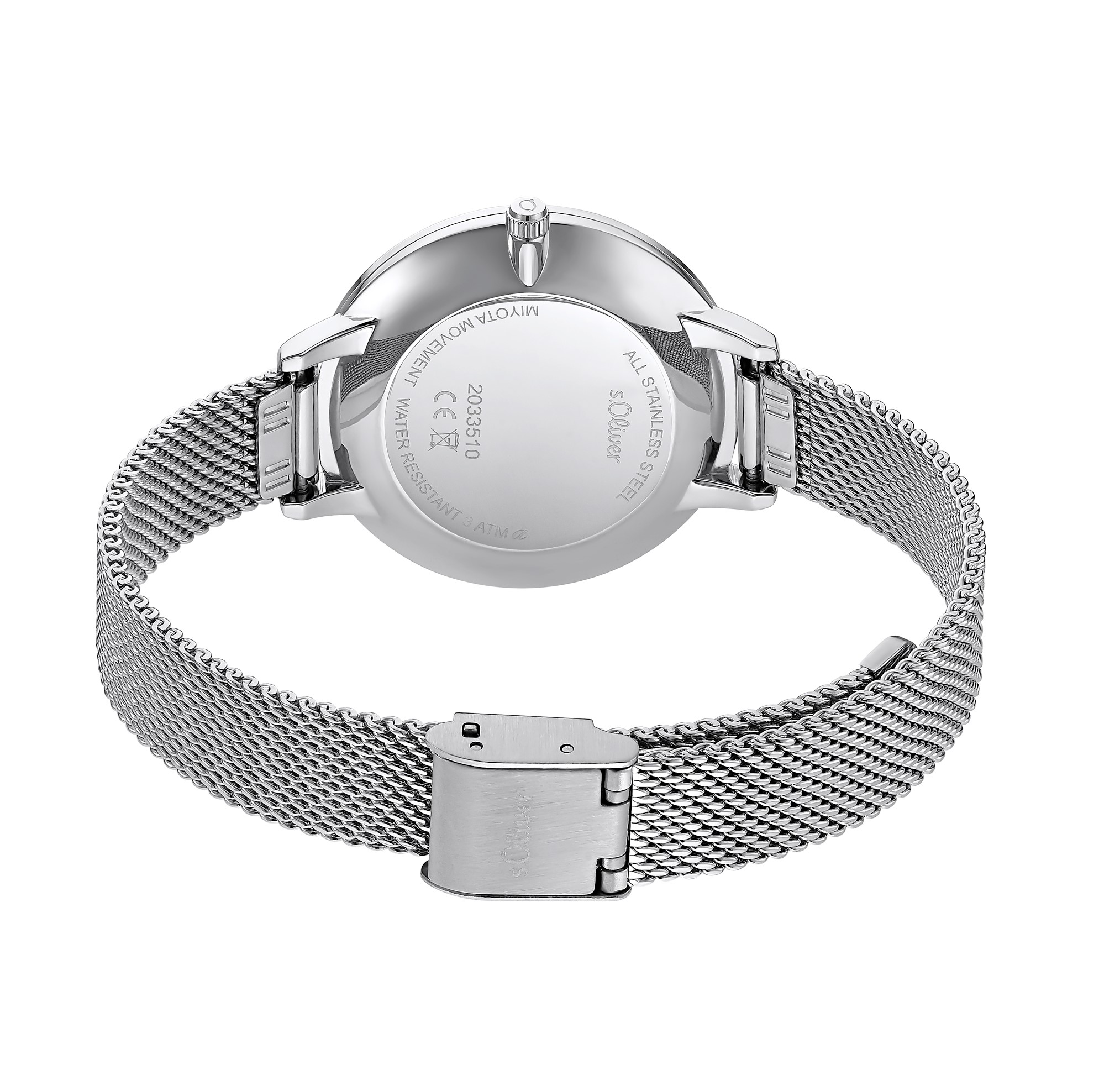 s.Oliver Damen Armbanduhr 2033510 Edelstahl Milanaiseband