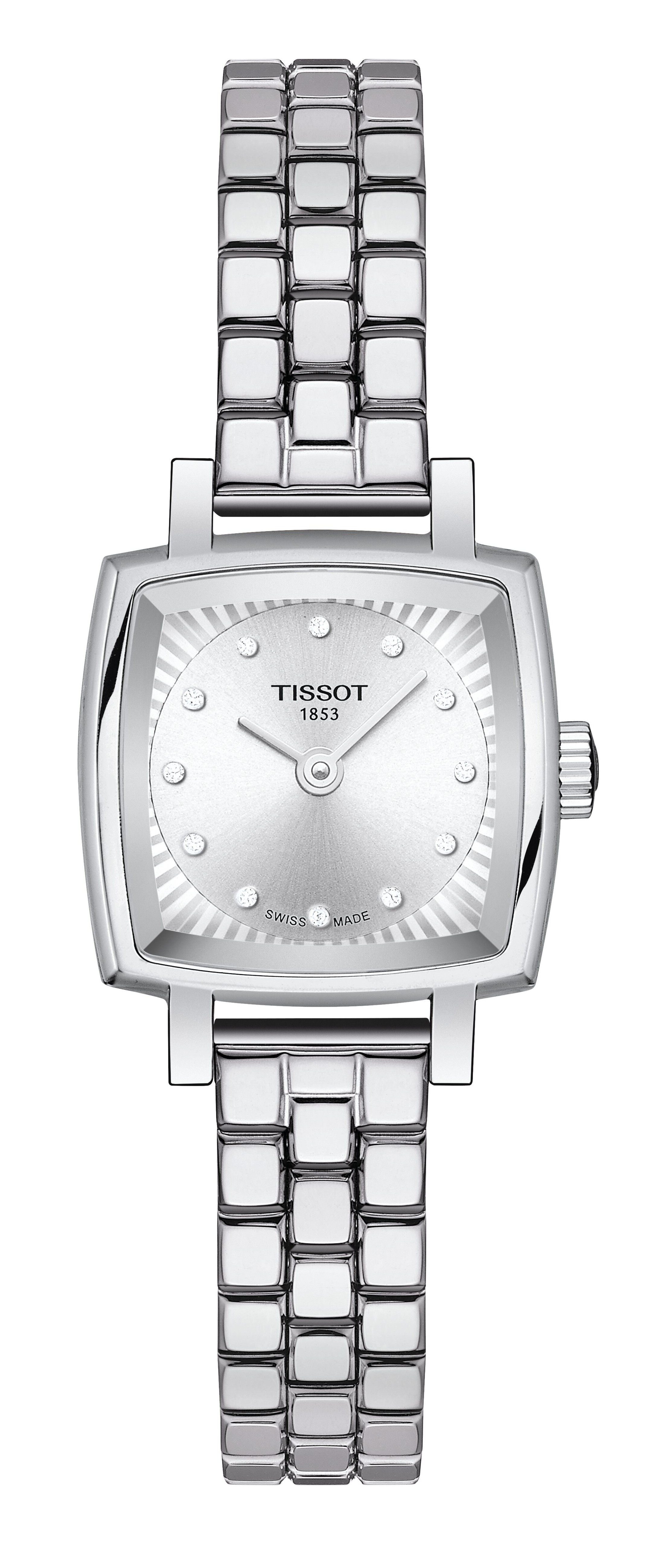 Tissot Damen Armbanduhr T058.109.11.036.01 Lovely Square 20x20mm Edelstahl und Diamantbesatz