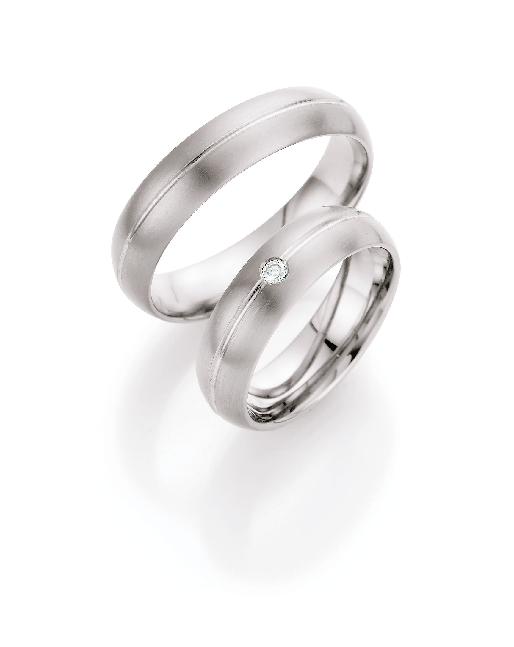 Eheringe Trauringe White Style Titan Brillant 77-07080 / 77-07080