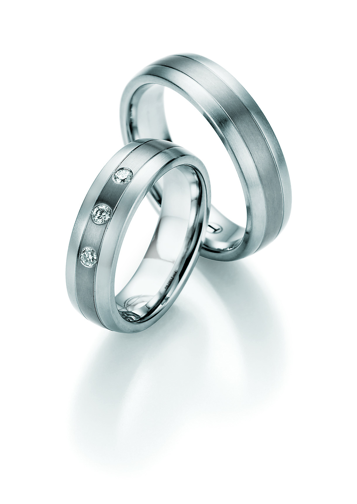 Eheringe Trauringe White Style Steel Titan Brillant 68-06030 / 68-06030