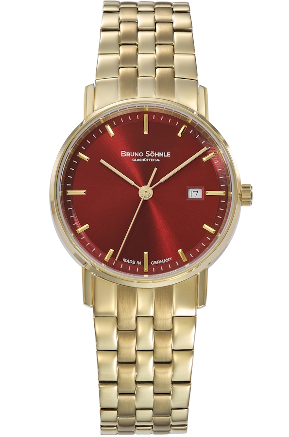 Bruno Söhnle Damen Armbanduhr Rondo 17-33106-542 gelbgold IP