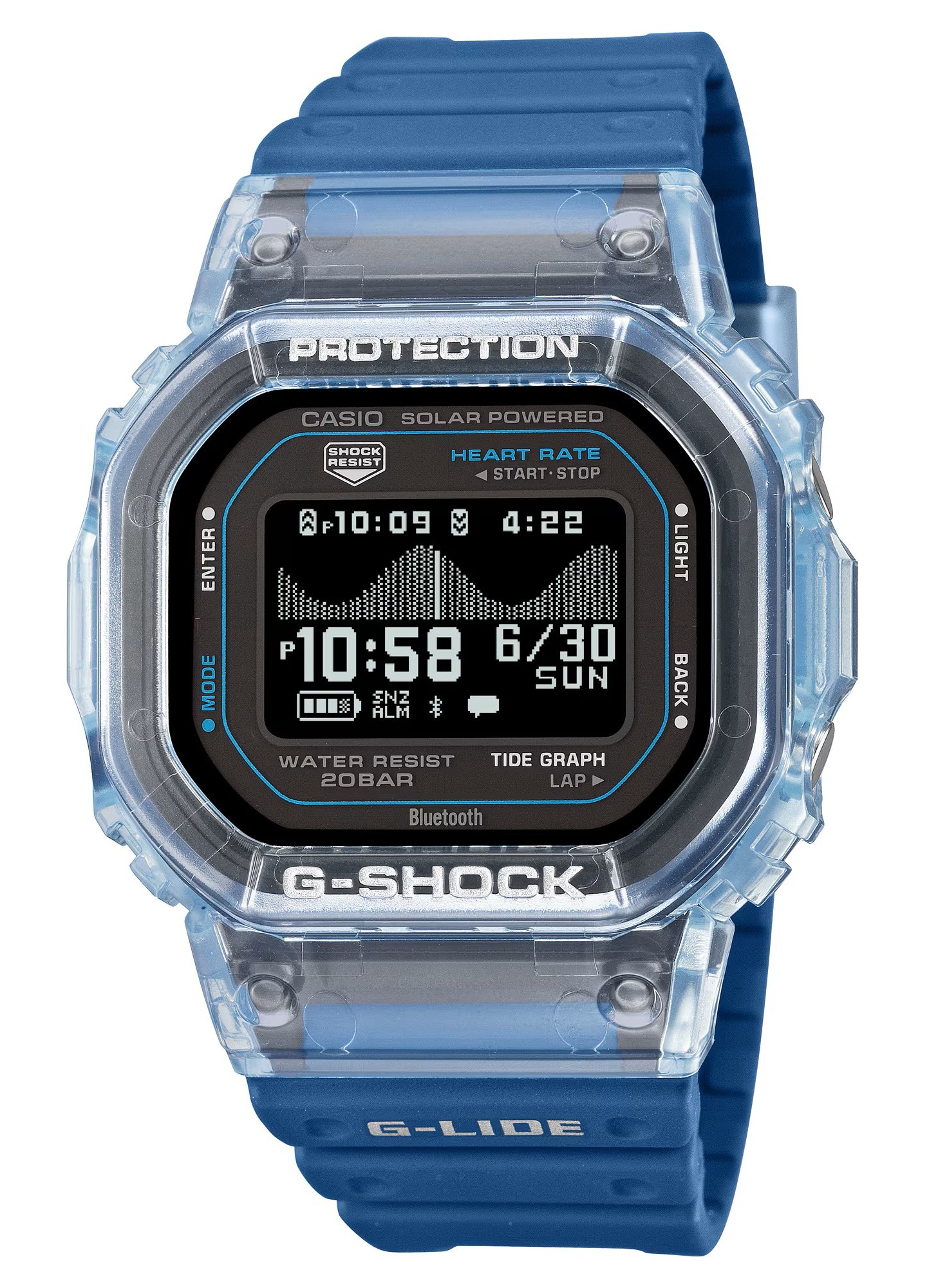 Casio G-Shock G-LIDE GBX-H5600-2ER Bluetooth Solar digital blau