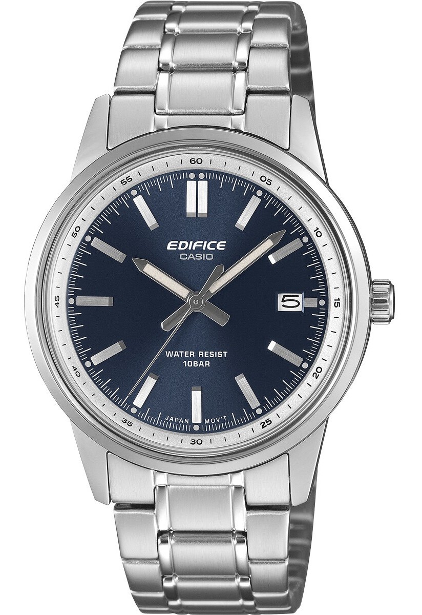 Casio Edifice Armbanduhr EFR-109D-2AER Edelstahl analog Zifferblatt blau