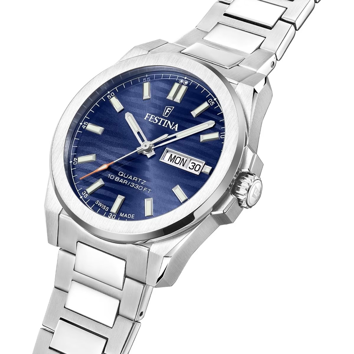 Festina Herren Armbanduhr "Swiss Made" Montre Acier cadran F20073/2 Edelstahl
