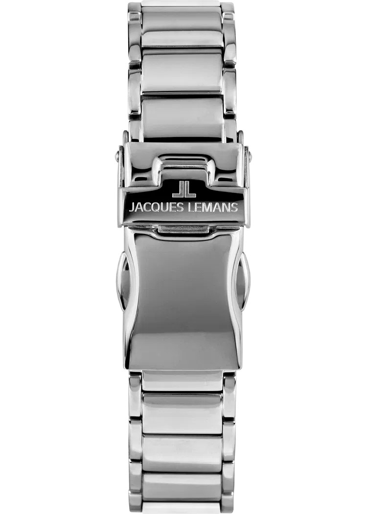 Jacques Lemans Damen Armbanduhr Monaco 42-7B Edelstahl Keramik weiß