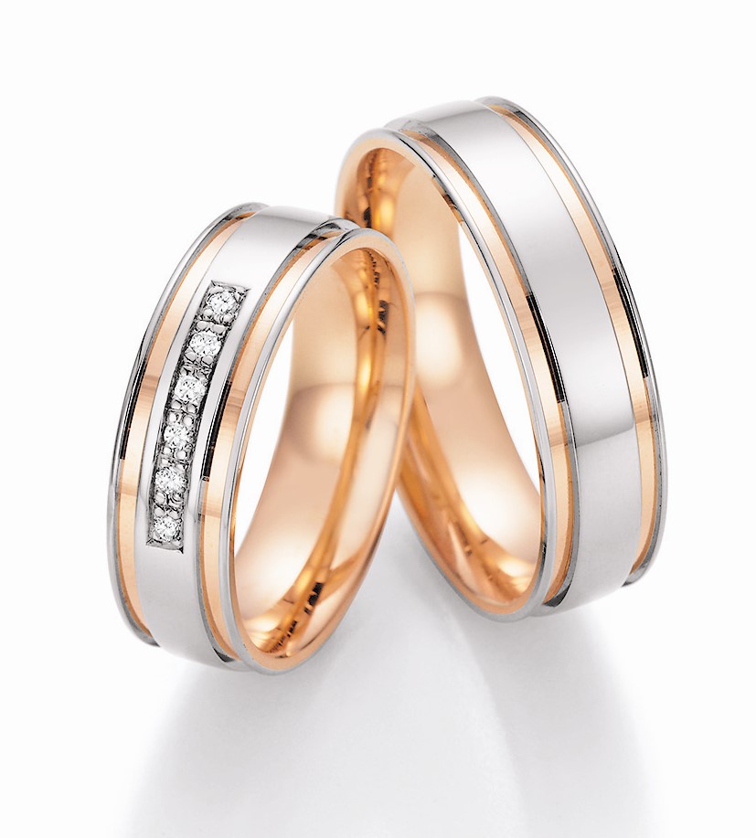 Eheringe Trauringe Honeymoon SOLID IV 66/42170 66/42180 Weißgold Rotgold