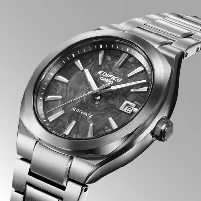 Casio  Herren Armbanduhr Edifice EFK-200CD-1AER Automatik Edelstahl mit Karbon-Zifferblatt