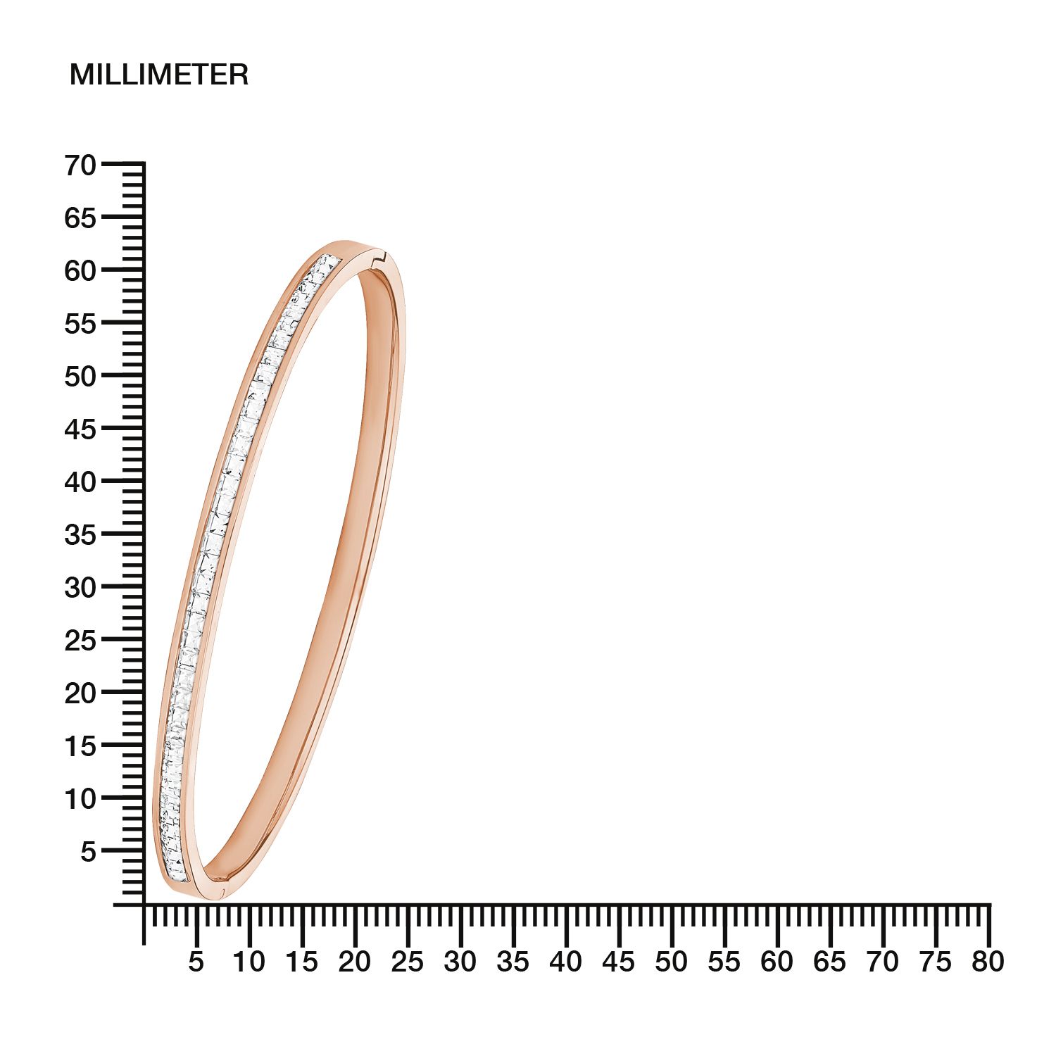 s.Oliver Damen Armreif 2018536 Edelstahl  Rosé Glaskristalle