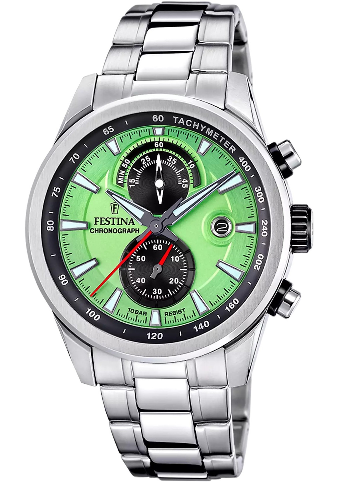 Festina Herren Armbanduhr Timeless Chronograph F20694/3 Edelstahl