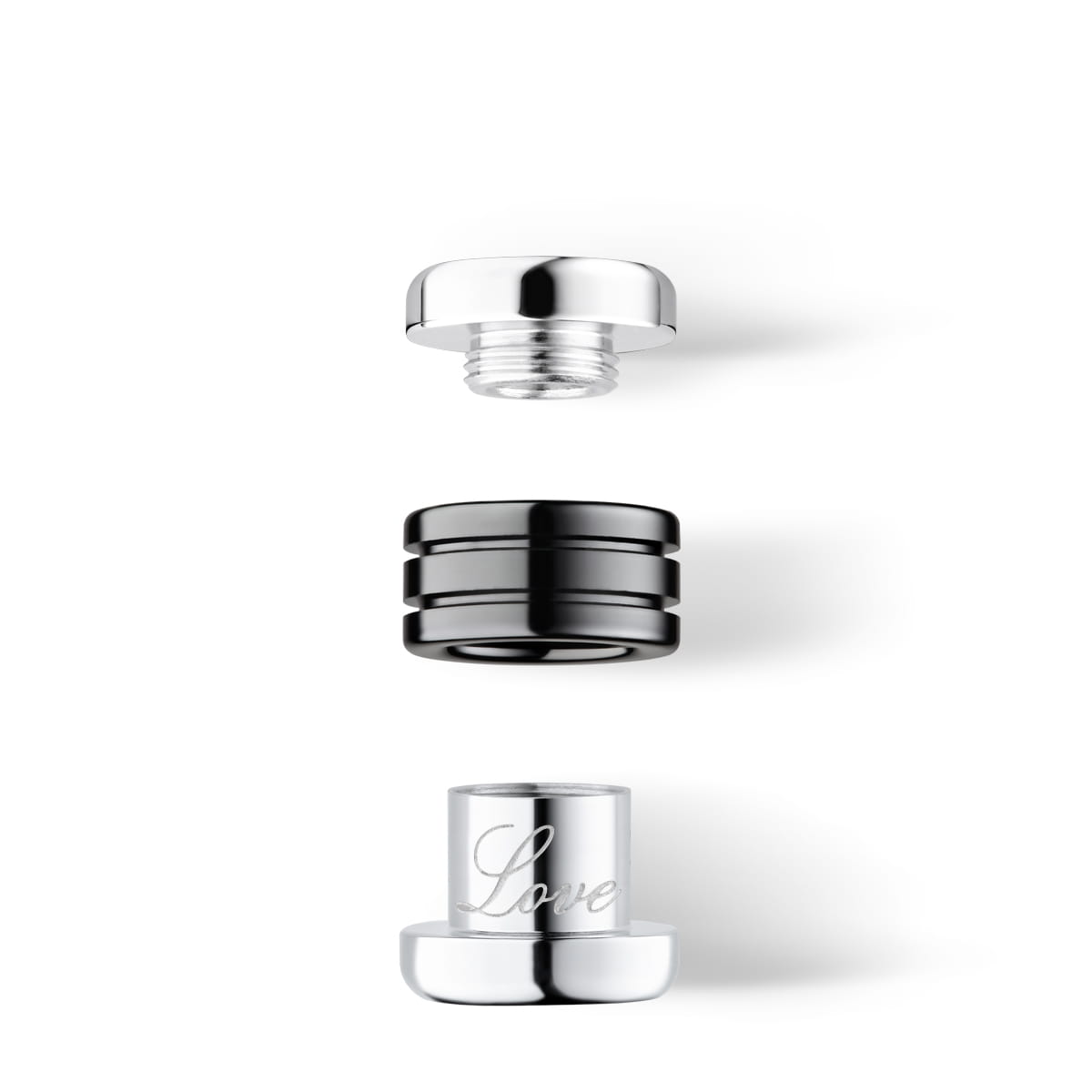 Bering Charm EndlessLove-1 Edelstahl Keramik Schwarz ARCTIC SYMPHONY COLLECTION