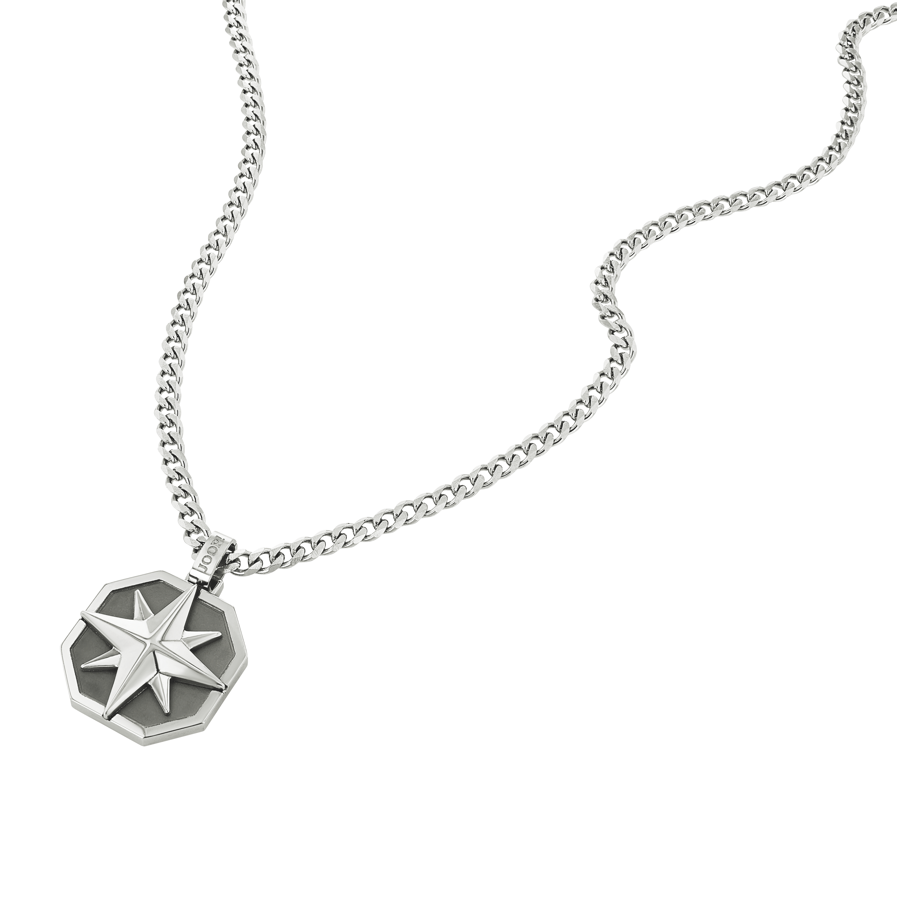 Joop! Herren Halskette 2100988 Edelstahl mit Anhänger Kompassmotiv