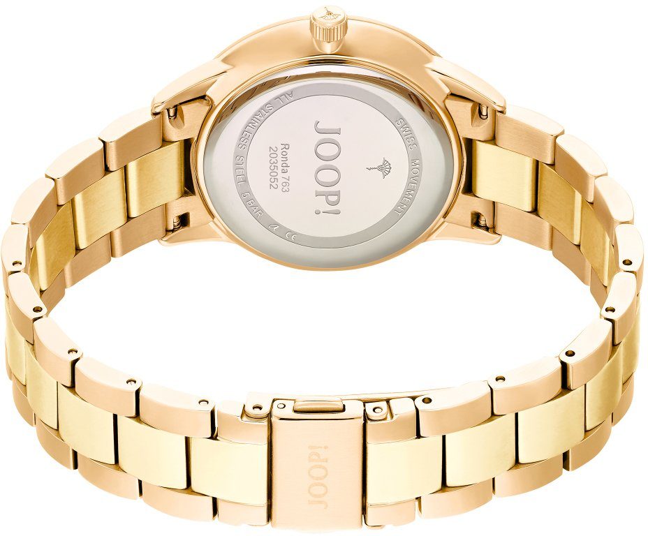 JOOP! Damen Armbanduhr 2035052 gelbgold IP Zirkonia