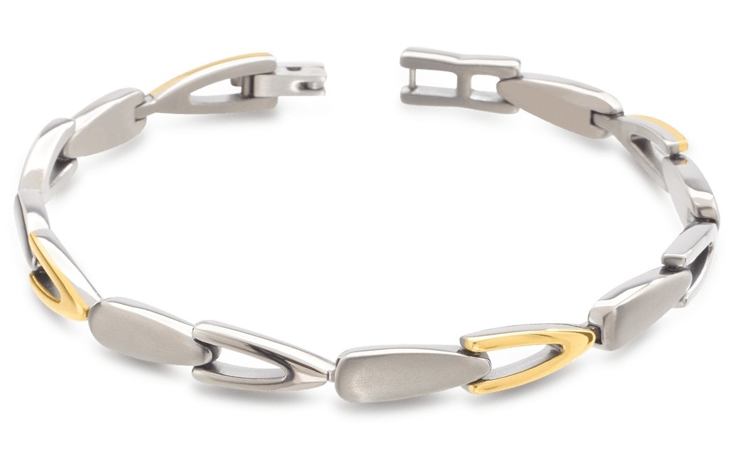Boccia Damen Armband 03033-02 Titan bicolor goldplattiert