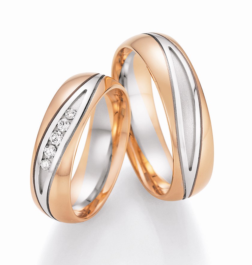 Eheringe Trauringe Honeymoon SOLID IV 66/42130 66/42140 Weißgold Rotgold