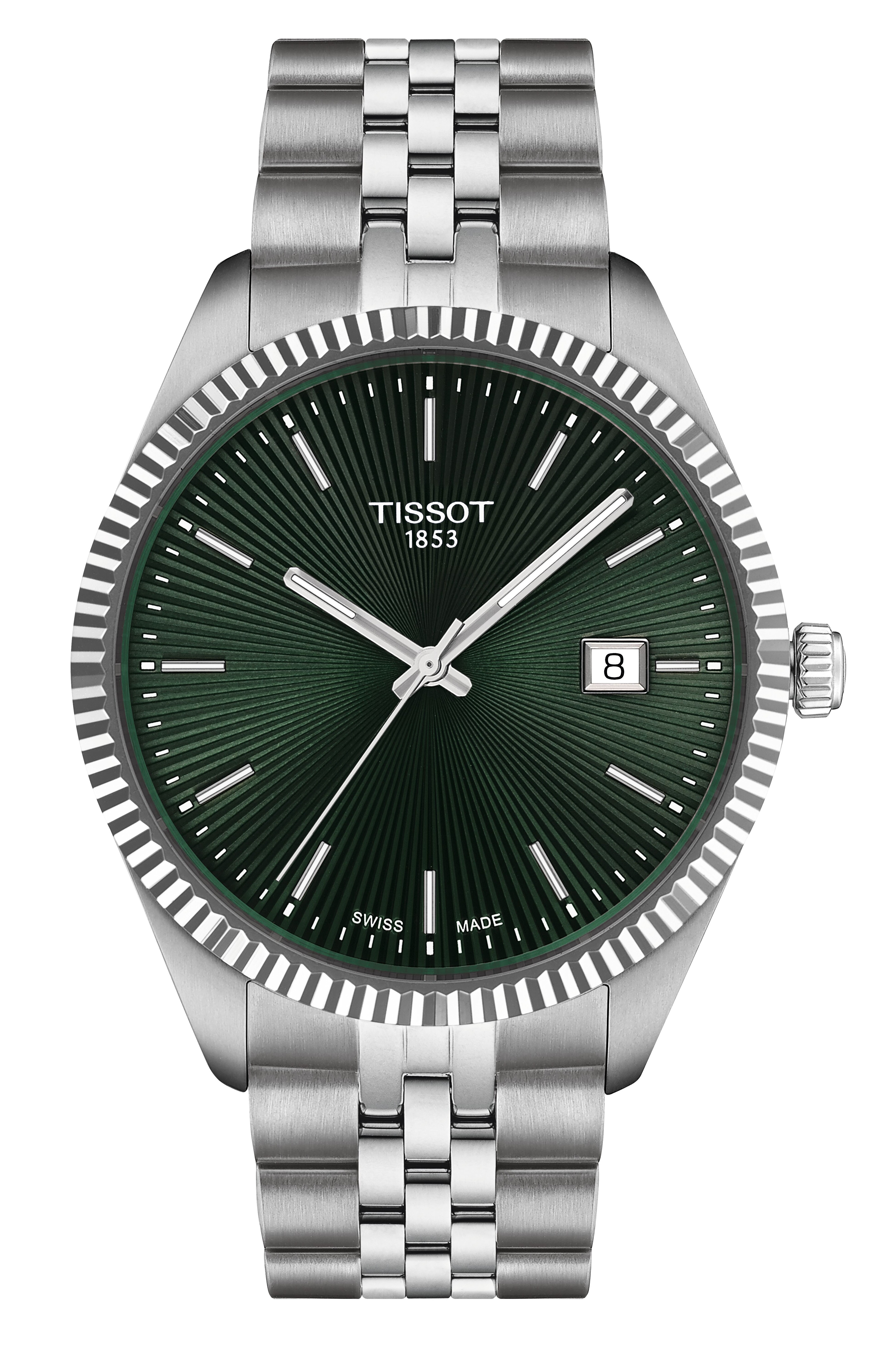 Tissot Herren Armbanduhr T156.410.11.091.00 Ballade 40mm Edelstahl mit dunkelgrünem Zifferblatt