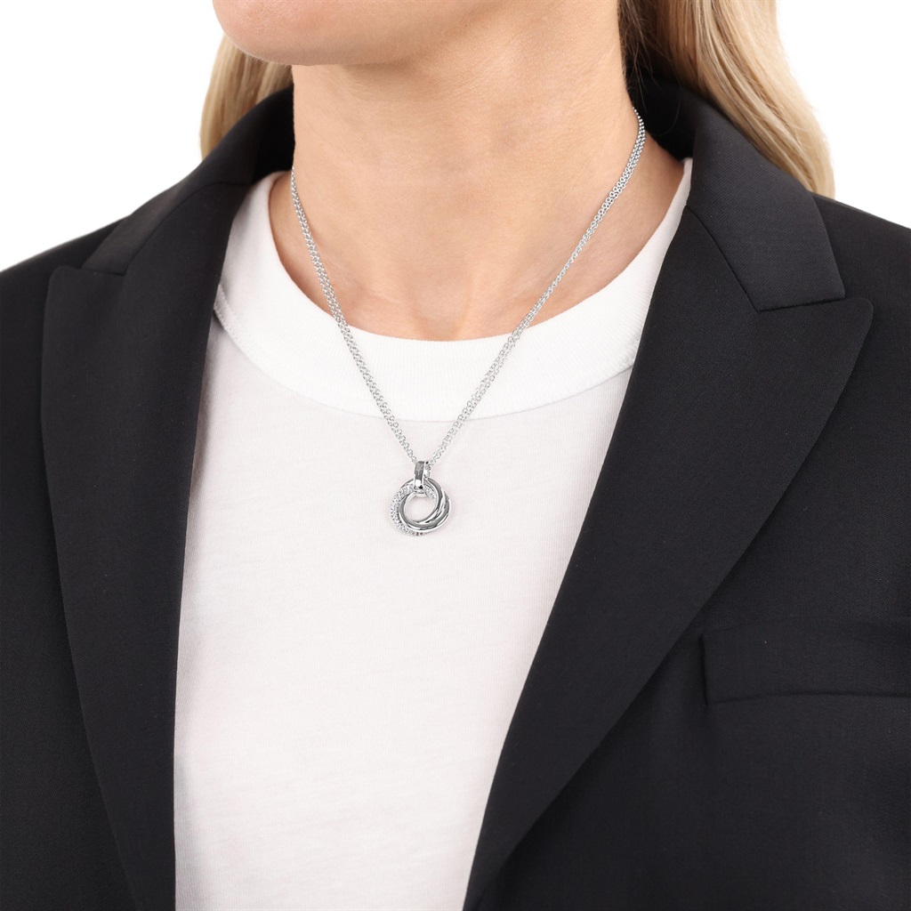 JOOP! Damen Halskette 2040543 Silber 925 mit Anhänger synth. Zirkonia