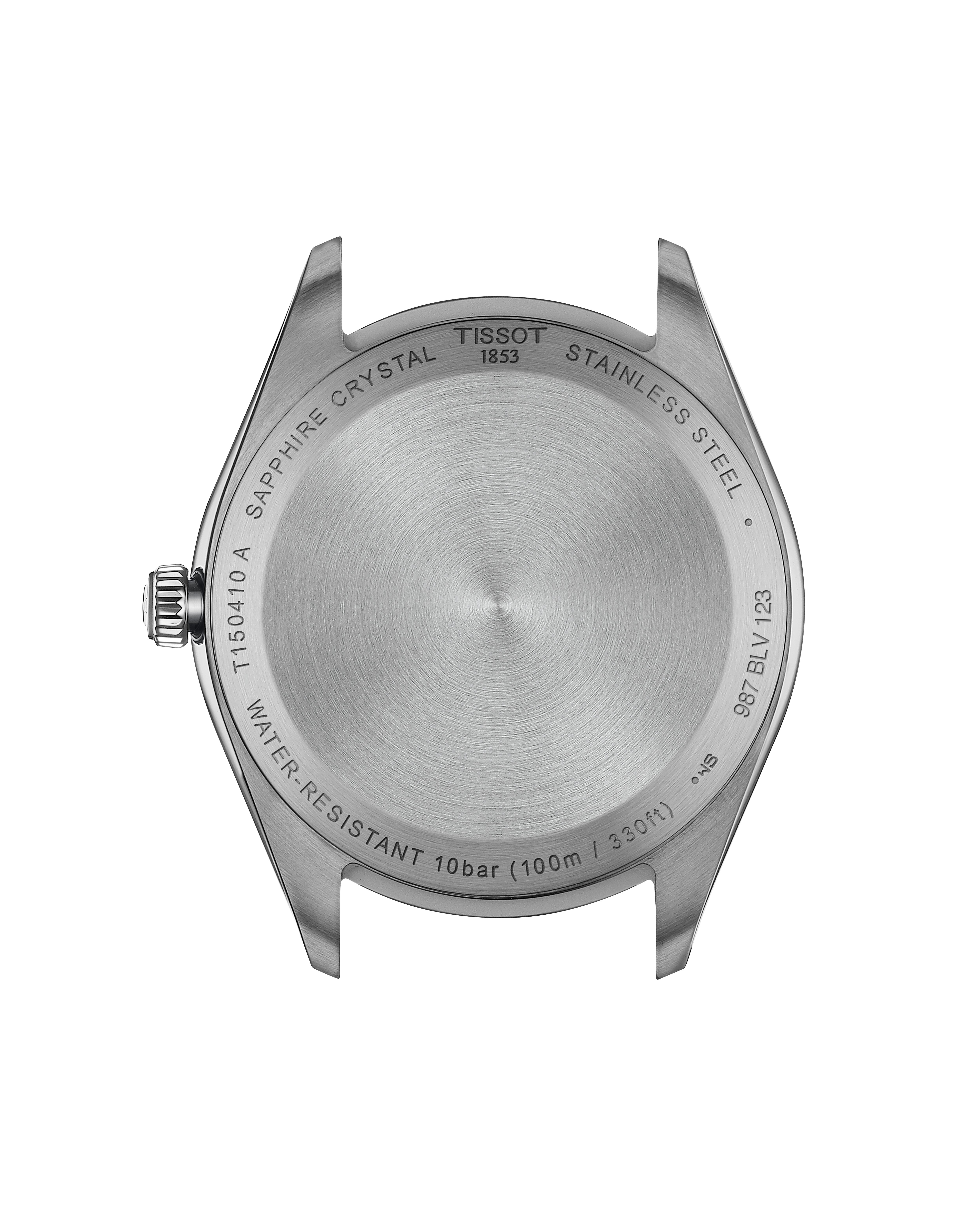 Tissot Herren Armbanduhr T150.410.16.011.00 PR 100 40mm Edelstahl mit schwarzem Lederband