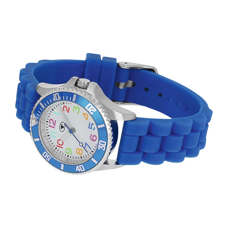 Tom Tailor Jungen Armbanduhr 2100703 Edelstahl Silikonband blau 