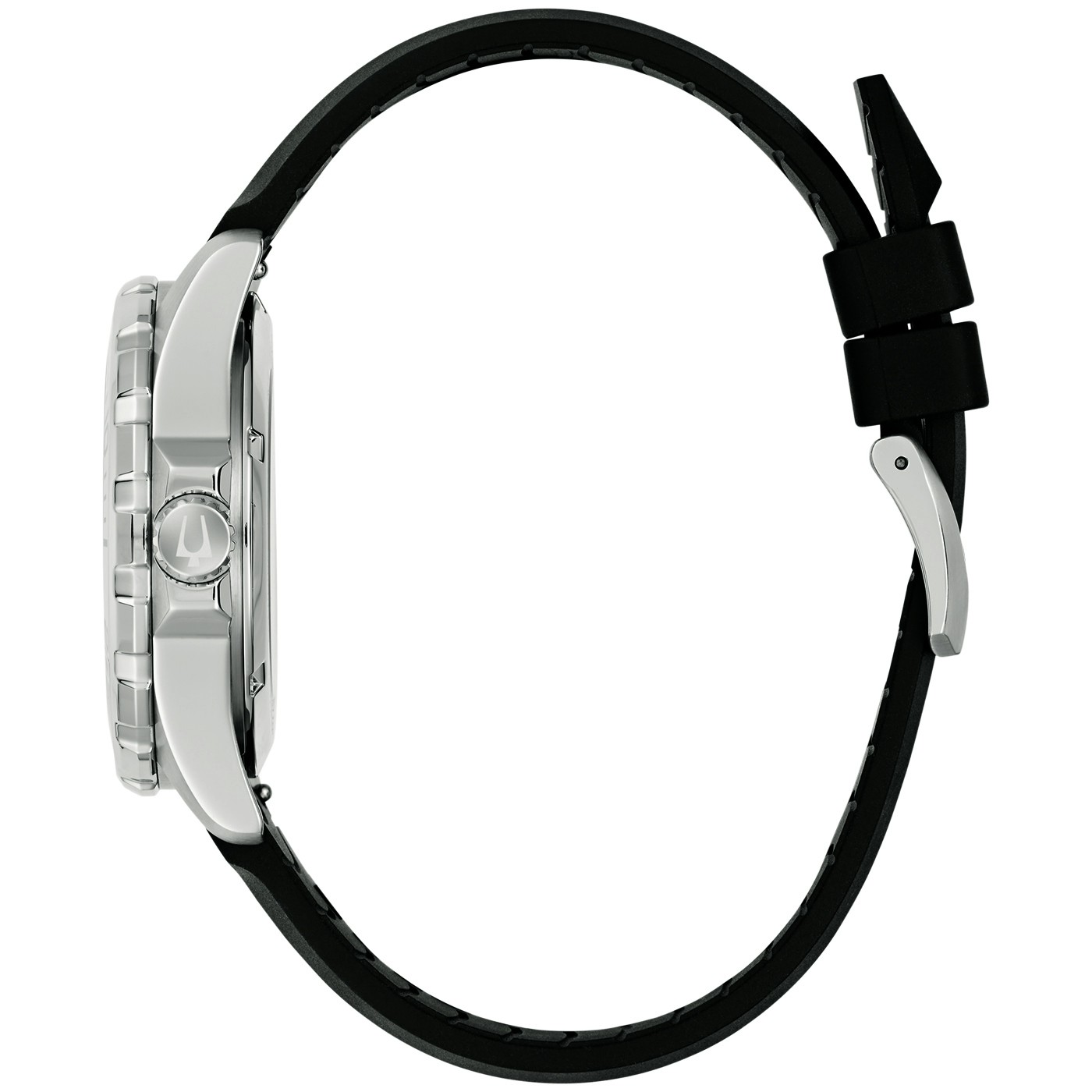 Bulova Herren Armbanduhr Marine Star 98B465 Automatik Edelstahl PU-Band schwarz