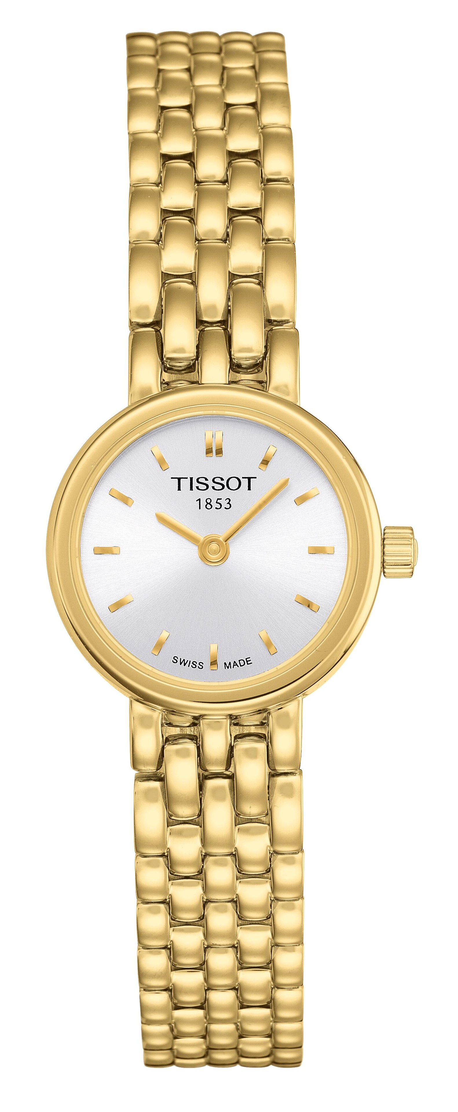 Tissot Damen Armbanduhr T058.009.33.031.00 Lovely Round 19.5mm Edelstahl mit goldfarbiger PVD-Beschichtung