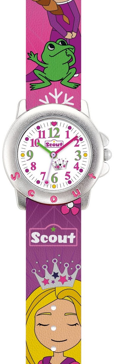 Scout Kinder Armbanduhr Star Kids 280393037 Prinzessin, Frosch