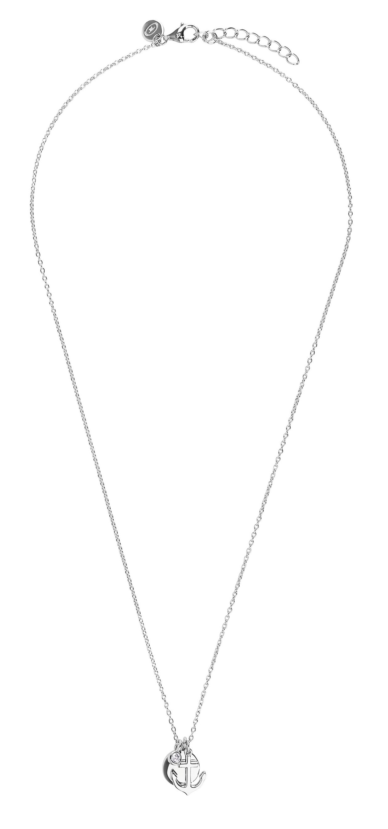 Tom Tailor Damen Halskette 2101249 mit Anhänger Anker und Plaette Silber 925