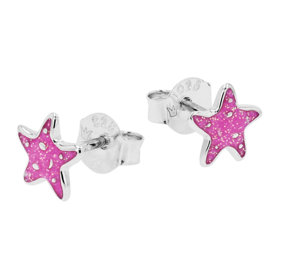 Lillifee Mädchen Ohrstecker 2101018 Seestern Rosa Silber 925