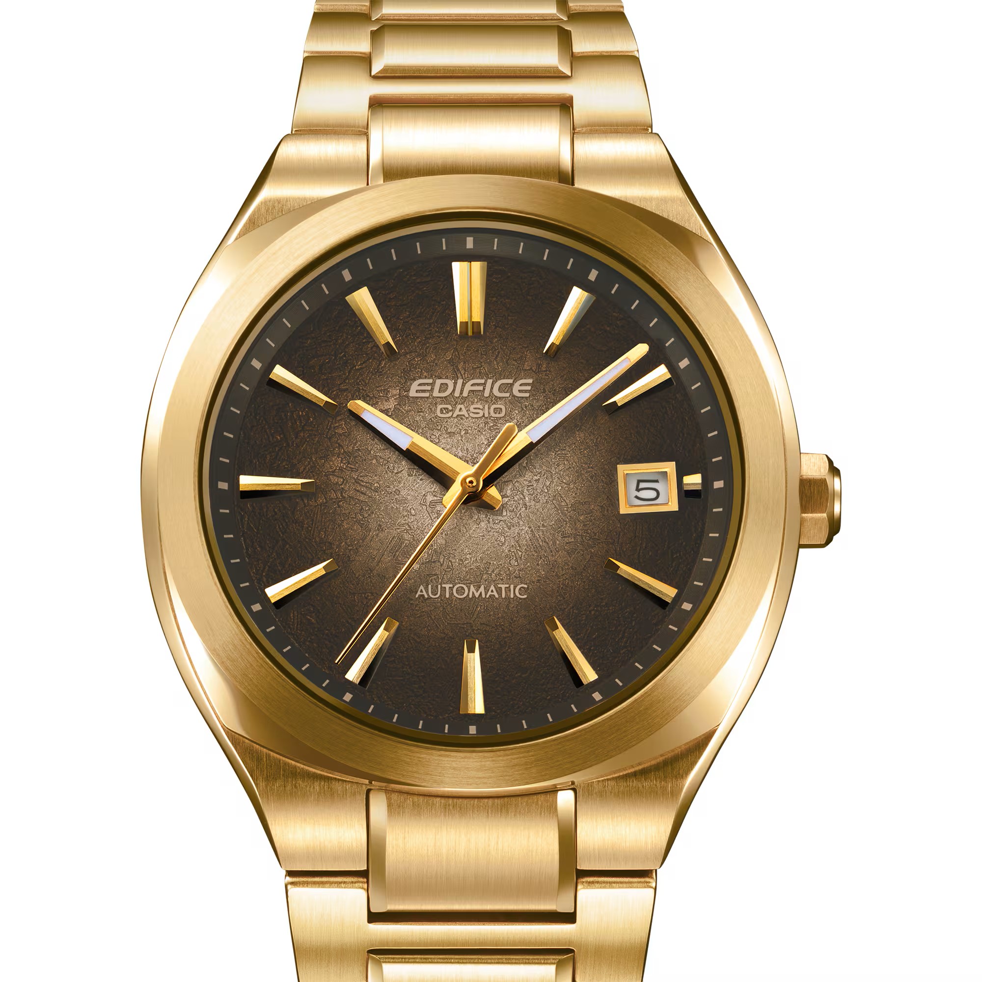 Casio Herren Armbanduhr Edifice EFK-200DG-5AER Automatik Edelstahl goldplattiert 