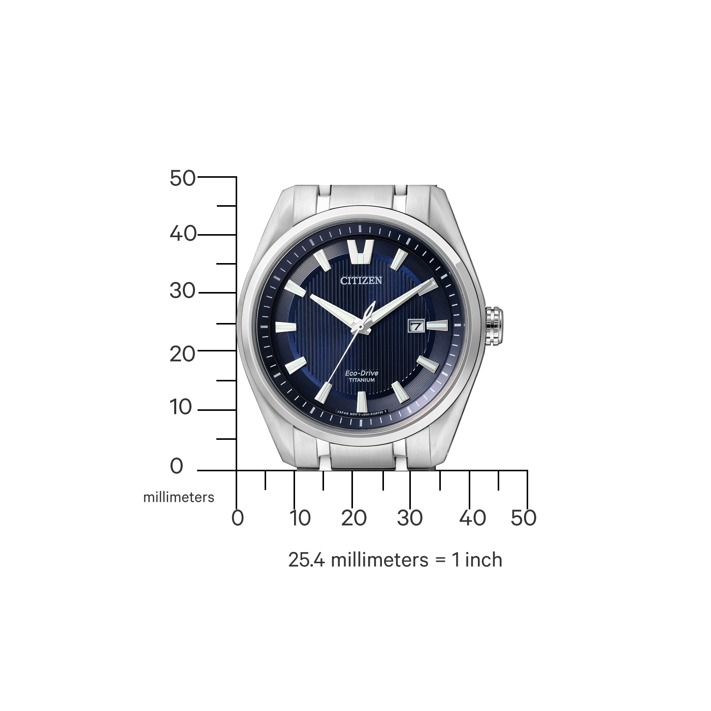Citizen Herren Armbanduhr AW1240-57L Eco Drive Super Titanium