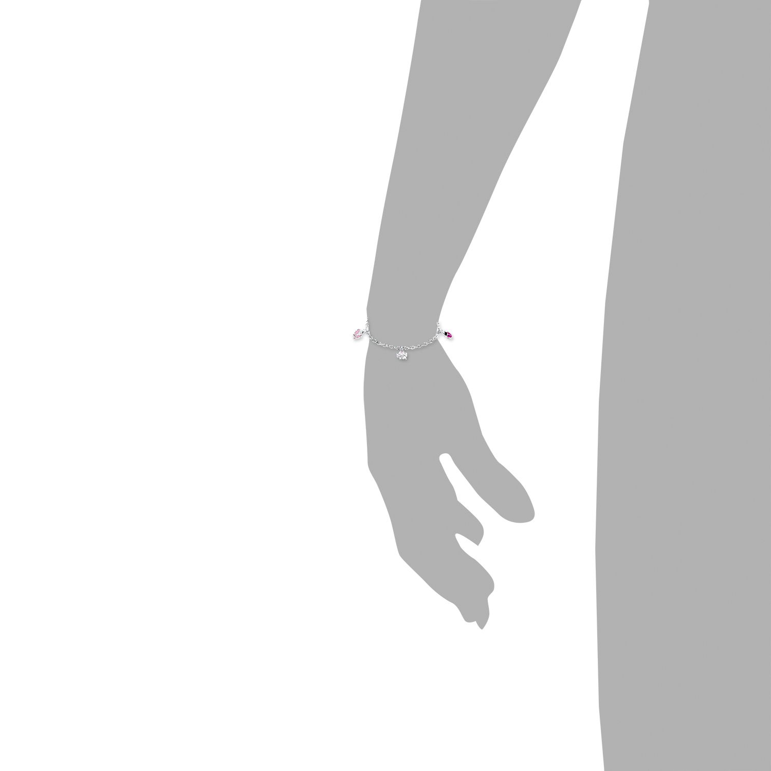 Lillifee Armband 9082414 Marienkäfer Schmetterling & Kleeblatt Silber 925