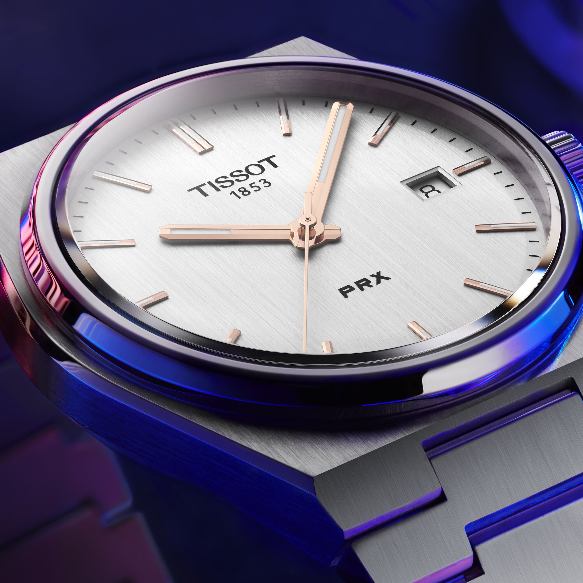 Tissot Armbanduhr T137.410.11.031.00 PRX 40 mm Edelstahl mit silberfarbigem Zifferblatt