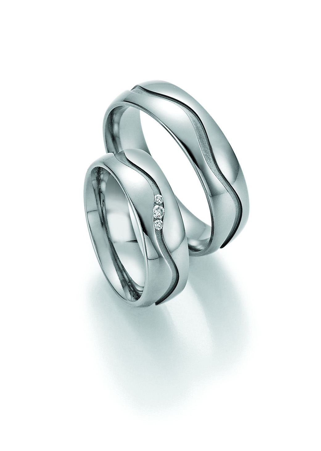 Eheringe Trauringe White Style Titan Evolution Brilliant 77-20090 / 77-20100