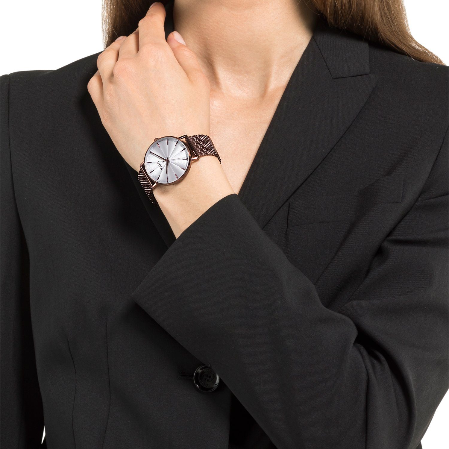 JOOP! Damen Armbanduhr 2034852 Edelstahl braun IP